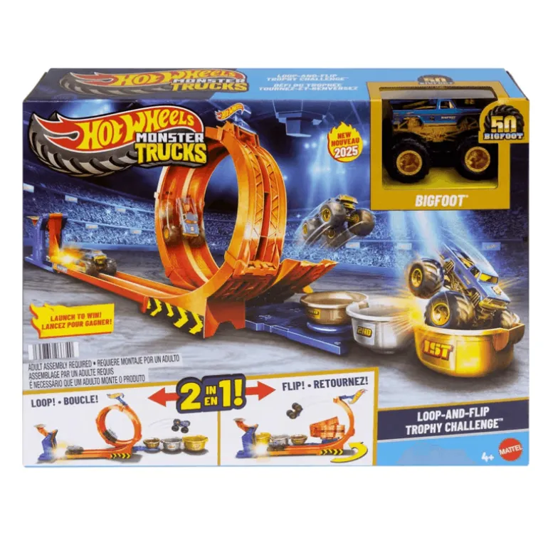 Hot Wheels Monster Trucks Competencia de Big Foot Giros JBX64