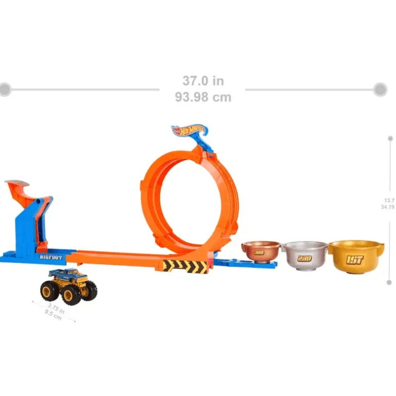 Hot Wheels Monster Trucks Competencia de Big Foot Giros JBX64