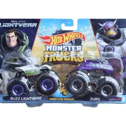 Hot Wheels Monster Trucks 2 Pack Escala 1:64 Buzz Lightt Year vs Zurg
