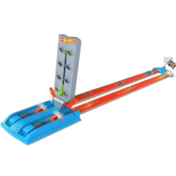 Hot Wheels Pista de Campeón de Recta de Aceleración con Lanzador y Auto de Carreras