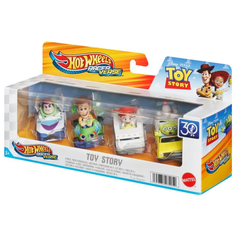 Hot Wheels RacerVerse Toy Story Paquete con 4 Personajes HKD30
