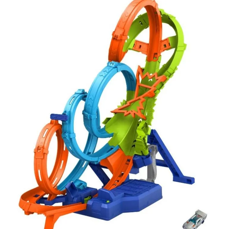 Hot Wheels Set de Pista Vueltas y Choques Desafiantes