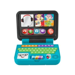 Juguete para Bebés Fisher-Price mi Primer Laptop con 3 Niveles de Aprendizaje, Luces y Sonido