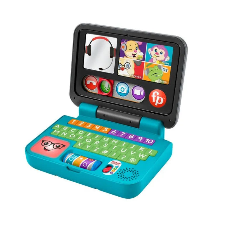 Juguete para Bebés Fisher-Price mi Primer Laptop con 3 Niveles de Aprendizaje, Luces y Sonido