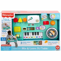 Juguetes para Bebés Fisher-Price Mesa Músical con Piano con 3 modos de Sonido y Mix de Dj