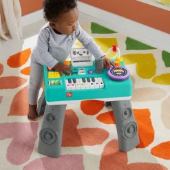 Juguetes para Bebés Fisher-Price Mesa Músical con Piano con 3 modos de Sonido y Mix de Dj