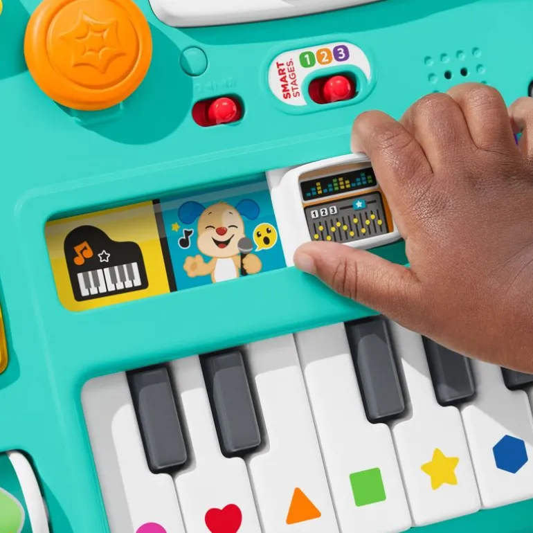 Juguetes para Bebés Fisher-Price Mesa Músical con Piano con 3 modos de Sonido y Mix de Dj