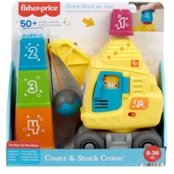 Juguetes para Bebés Fisher-Price Grúa, Juega y Aprende a Contar