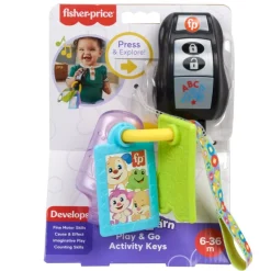 Juguetes para Bebés Fisher-Price Llaves con Control Remoto de Carro, Juega y Aprende