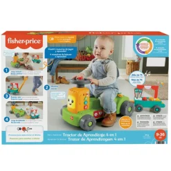 Juguetes para Bebés Fisher-Price Tractor de Aprendizaje 4-1
