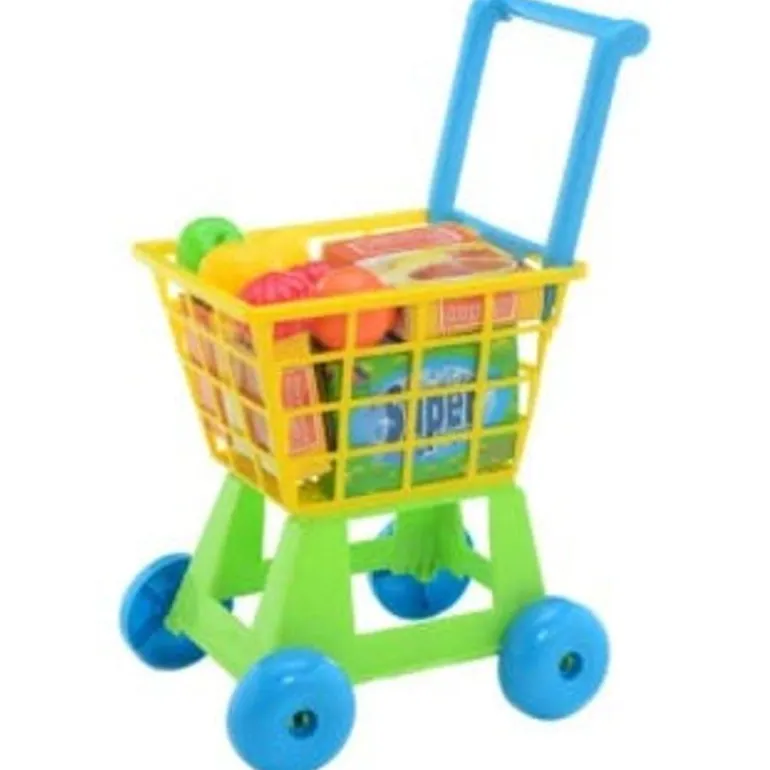 Juguetes Pre Escolar Carrito de Súper Mercado con Accesorios