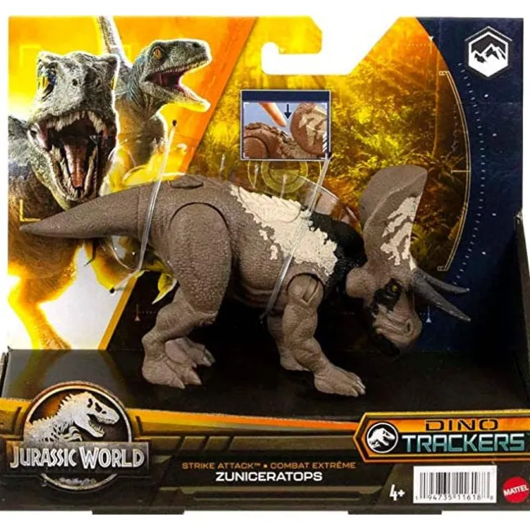 Jurassic World Dinosaurio de Colección Zuniceratops Mordida Mortal Con Código de Realidad Aumentada
