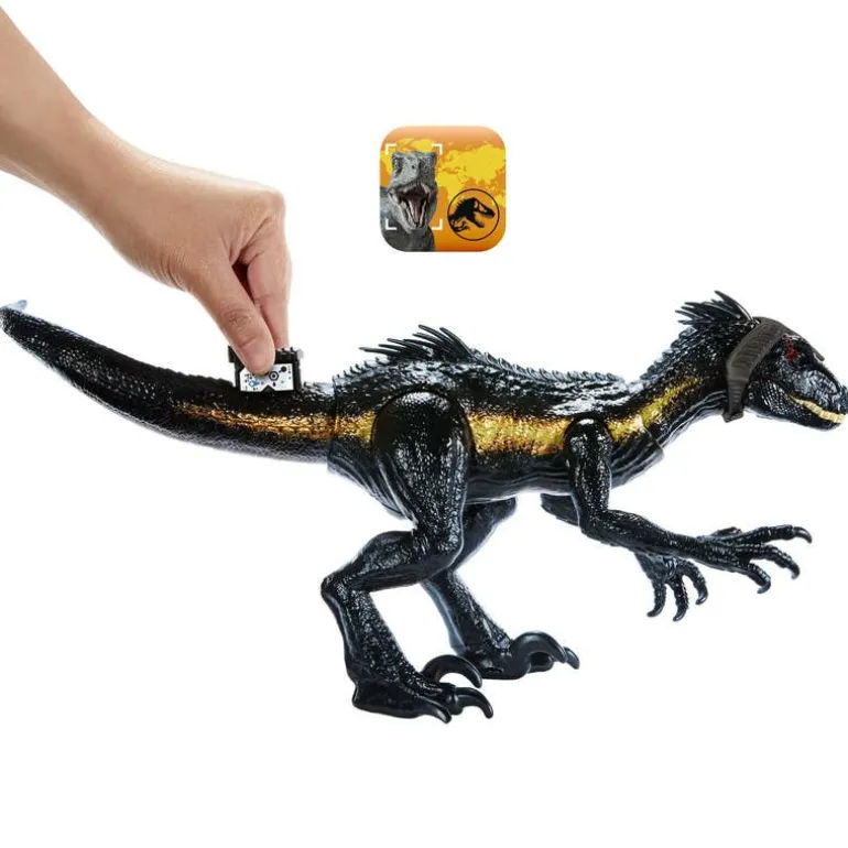 Jurassic World Dinosaurio de Colección Indo Raptor con 3 Modalidades de Ataque