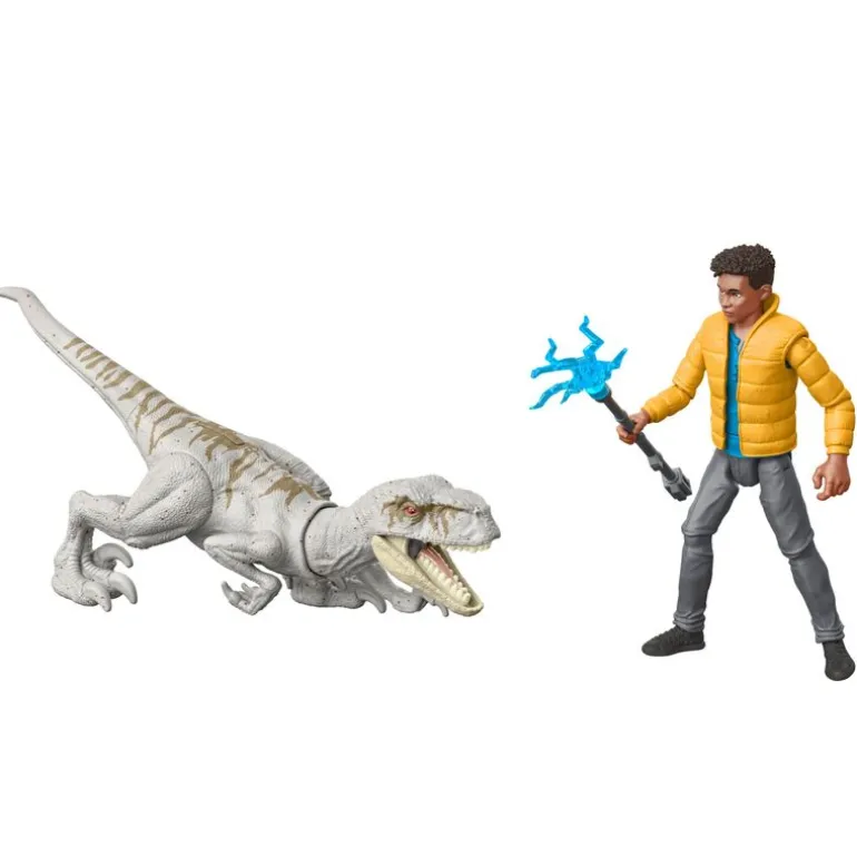 Jurassic World Animado Set de Juegos Incluye Dinosauiro, Personaje Humano y Realidad Aumentada