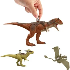 Jurassic World Animado Set de Juego con 3 Dinosaurios y una Figura de Acción de Darius
