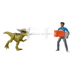 Jurassic World Animado Set de Juego con 3 Dinosaurios y una Figura de Acción de Darius