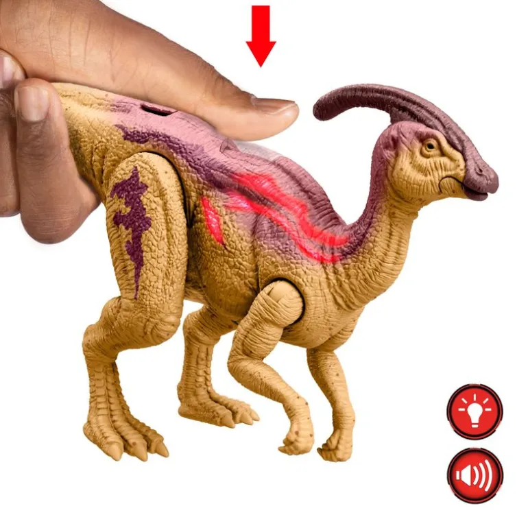 Jurassic World Dinosaurio Colección Parasaurolophus Rugido Feroz HTK75