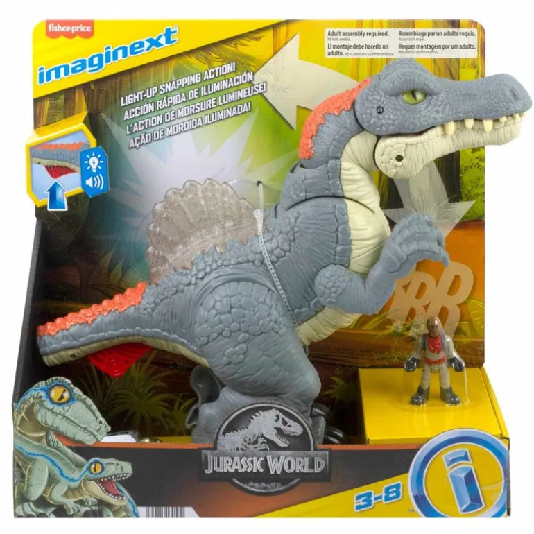 Jurassic World Imaginext Dinosaurio Spinosaurus con Luces modo Ataque