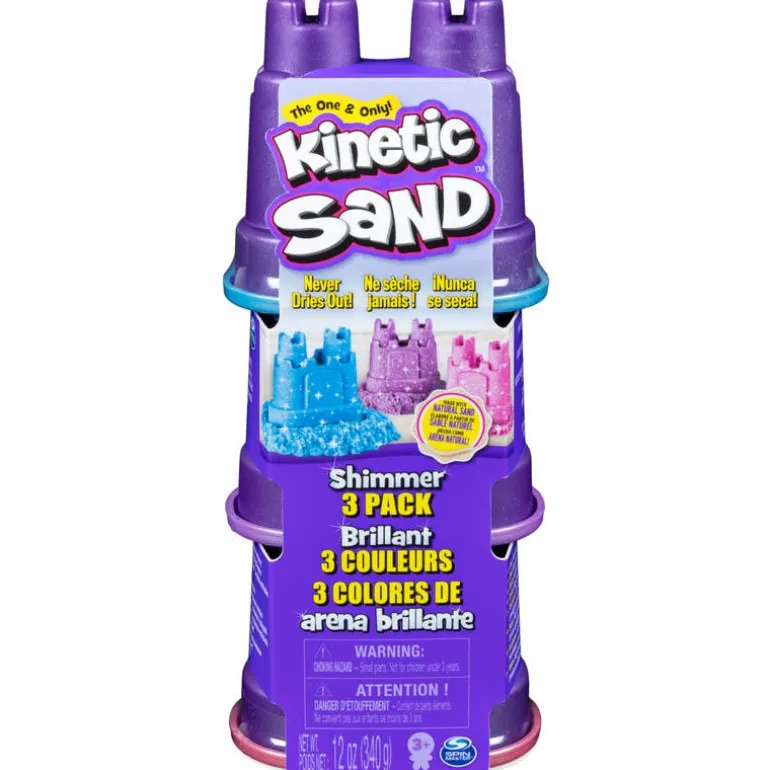 Kinetic Sand Multipack Destellos 3 Kits con Molde