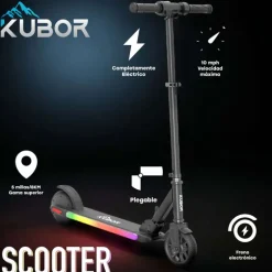 KUBOR Scooter Electrico Infantil FS08 Negro