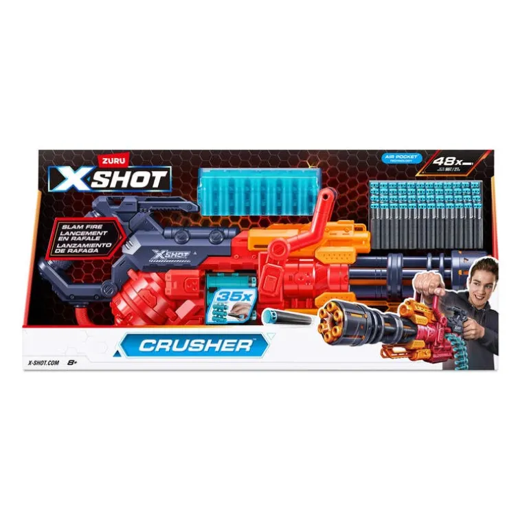 Lanzador de Dardos X-Shot Crusher Blaster, con 48 Dardos