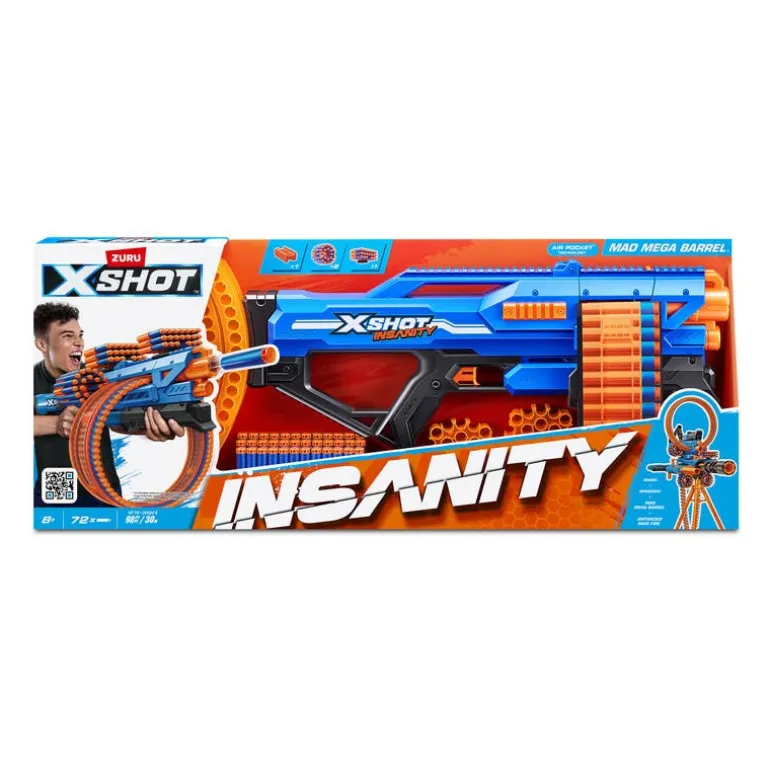 Lanzador de Dardos X-Shot Insanity Mad Mega con 72 Dardos