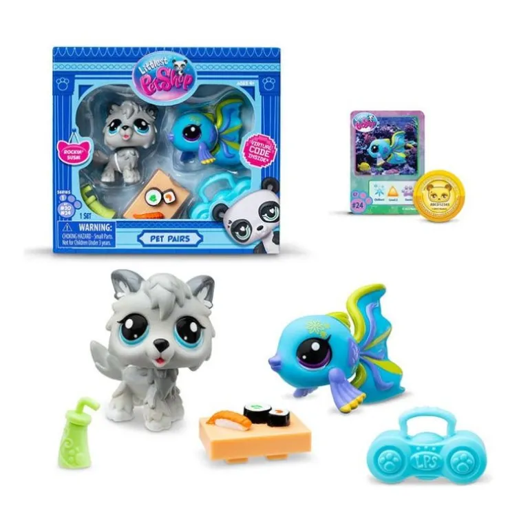 Littlest Pet Shop 2 Pack Lobo y Pez