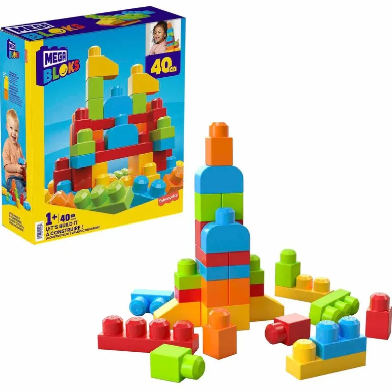 Mega Bloks Set ¡Constrúyelo! con Bloques Brillantes