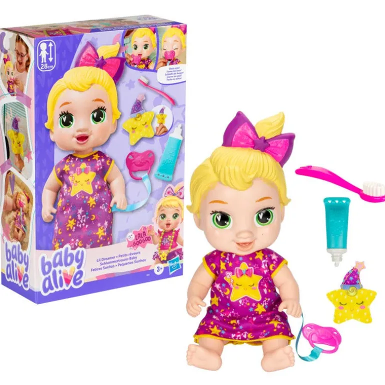 Muñeca Baby Alive Rubia Felices Sueños con Dientes Limpios