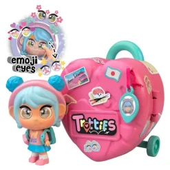 Muñeca Mini Trotties Ojos Emoji Maleta de Viaje Mia