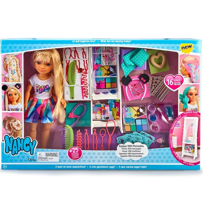 Muñeca Nancy Set de Juego Espejo 1001 Peinados