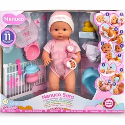 Nenuco Interactivo con 11 diferentes Funciones y Set de Juego con 7 Accesorios