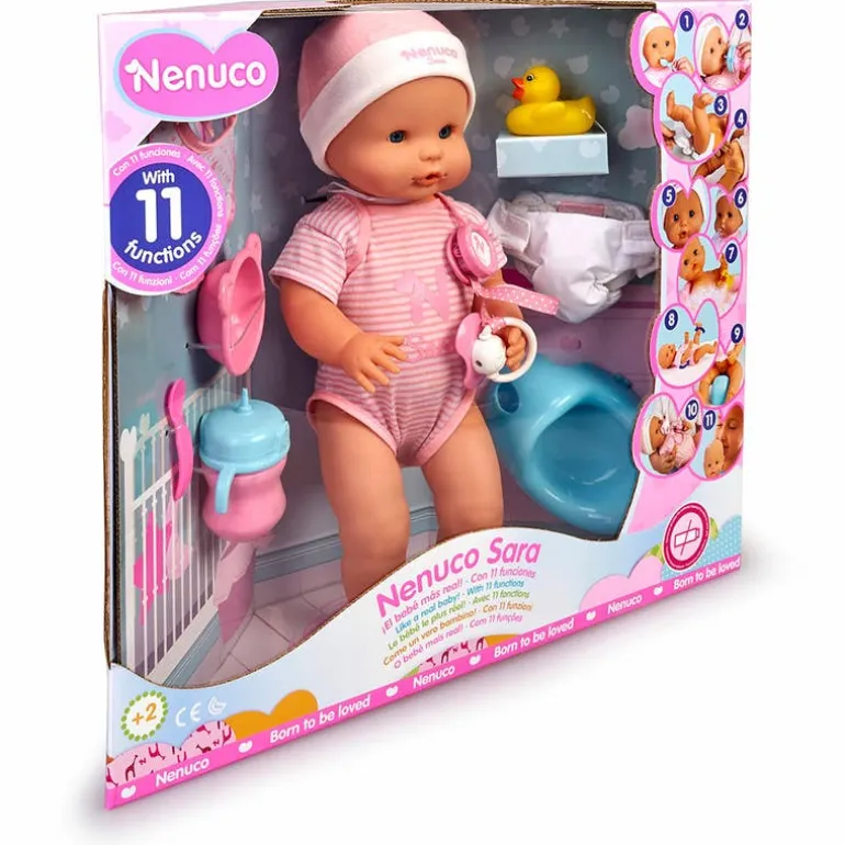 Nenuco Interactivo con 11 diferentes Funciones y Set de Juego con 7 Accesorios