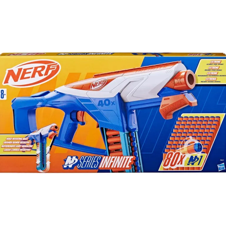 Nerf Lanzador de Dardos N Series Infinite con 80 Dardos