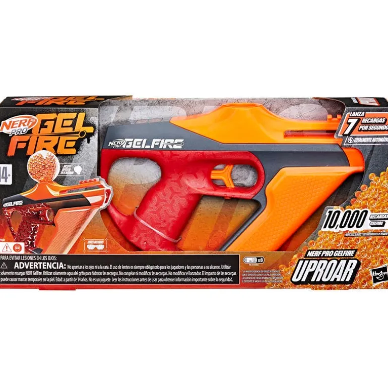 Nerf Lanzador de Gelfire Uproar con Bolsa de 10 mil bolitas y Lentes de Protección