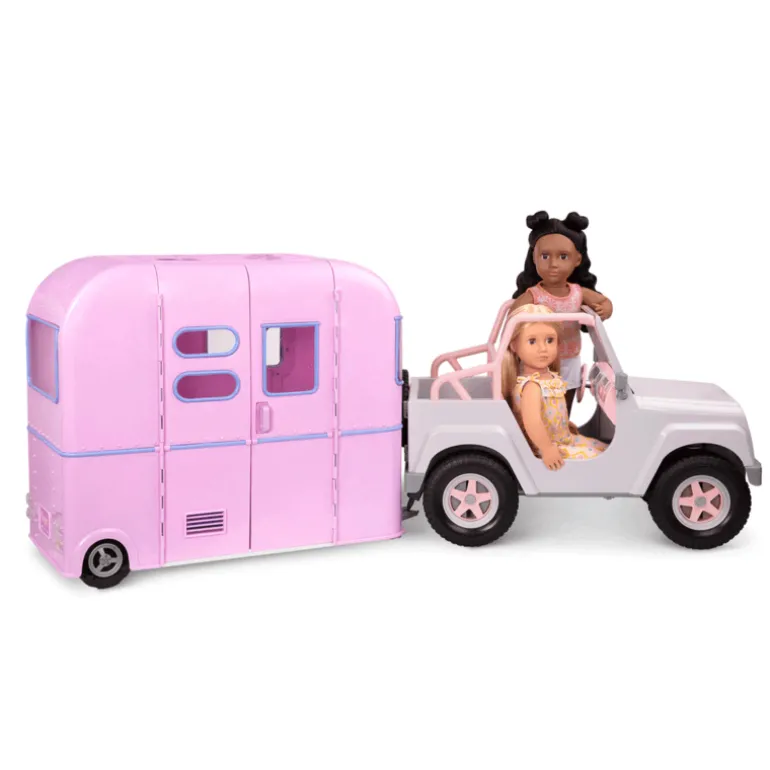 Our Generation Set de Juego Camper Rosa con Accesorios