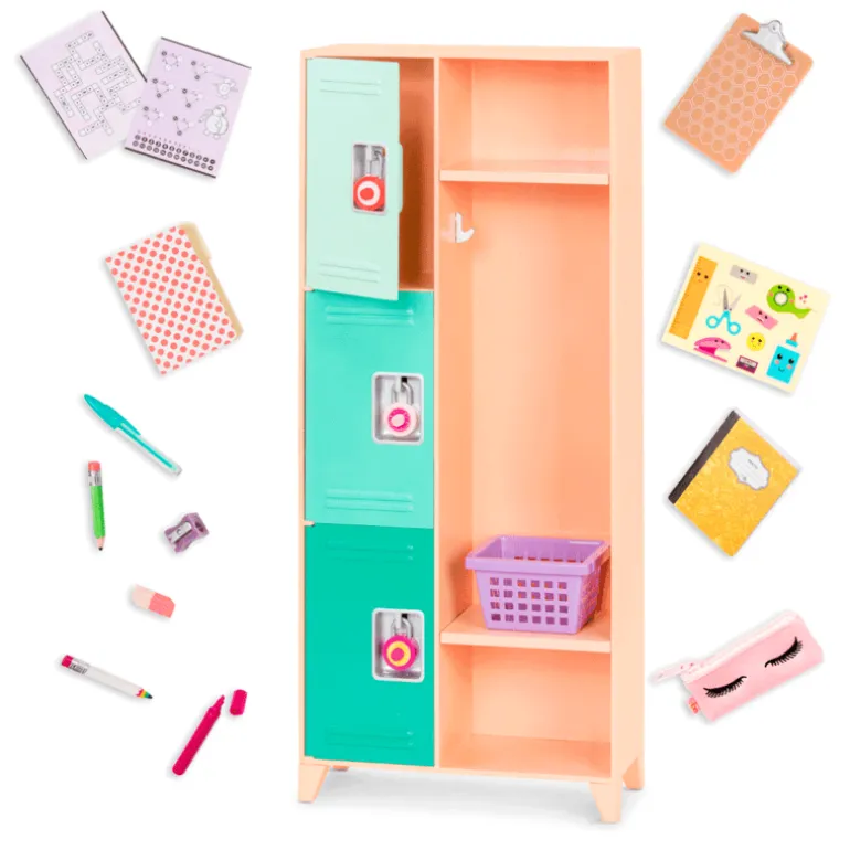 Our Generation Set de Juego Locker Escolar con Accesorios