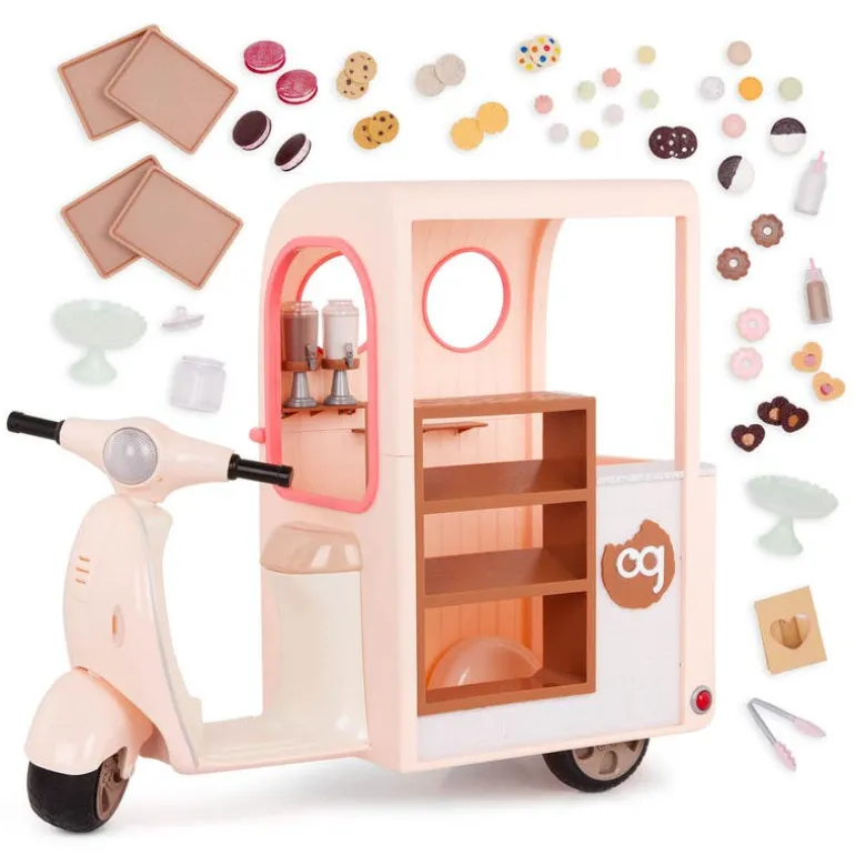 Our Generation Set de Juego Vespa Tienda de Galletas con Accesorios