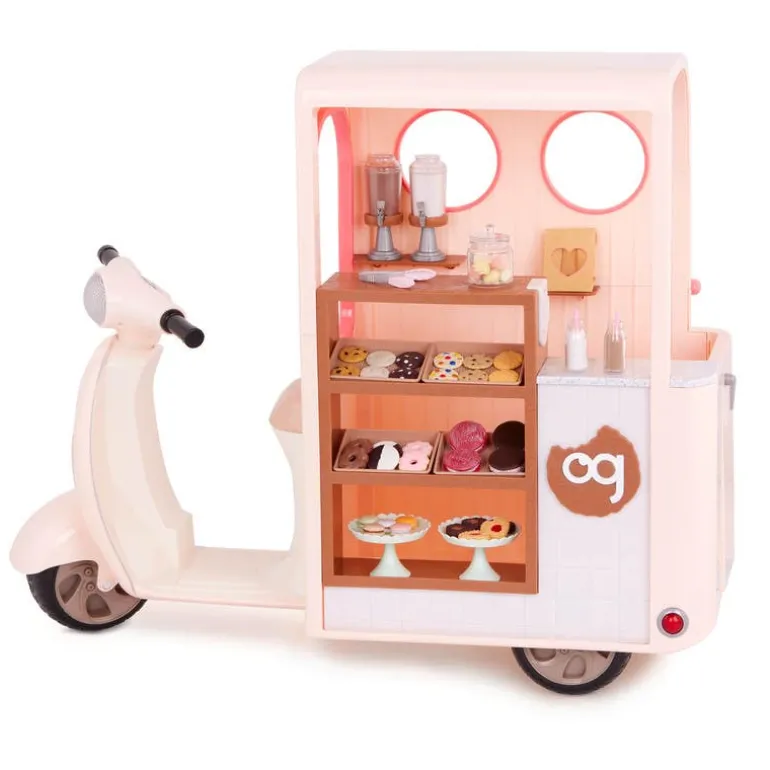 Our Generation Set de Juego Vespa Tienda de Galletas con Accesorios