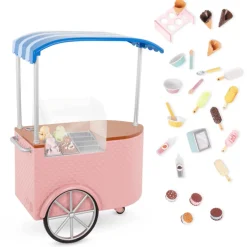 Our Generation Set de Juego Carrito de Helados con Accesorios