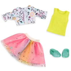 Outfit con Chaqueta Floral para Muñecas, Glitter Girl