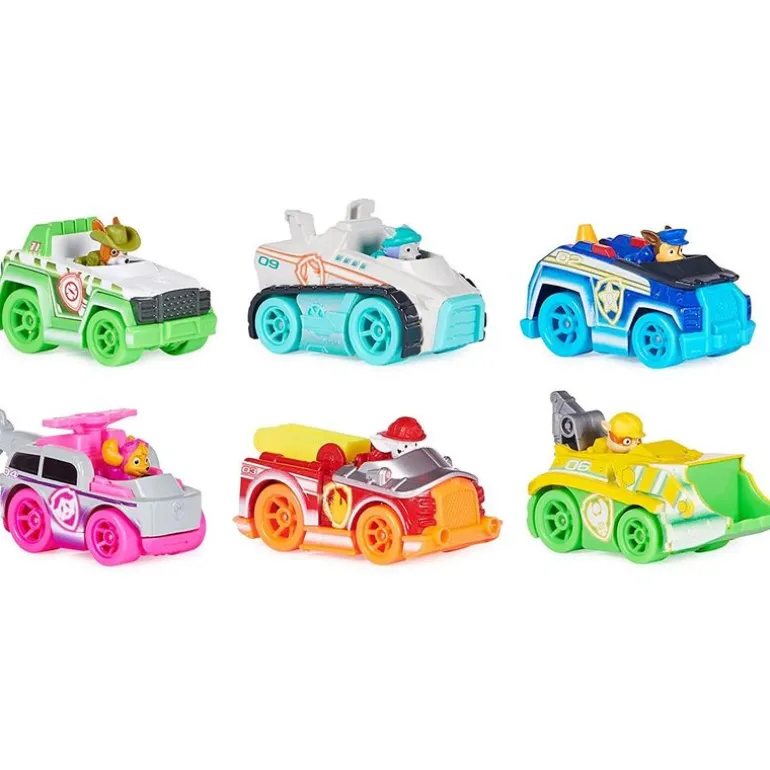Paw Patrol Set de Juegos 6 Vehículos Neon