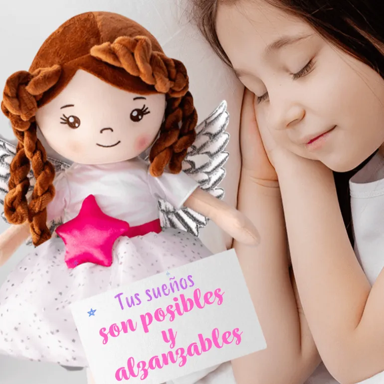 Peluches Angelitos de Guarda con Mensaje Espi