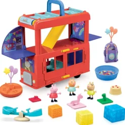 Peppa Pig Set de Juegos Party Bus con Accesorios de Fiesta y las Figuras de Peppa, Pedro y Candy
