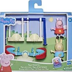Peppa Pig Set de Juegos Parque de Juegos con Peppa y Rebeca Liebre