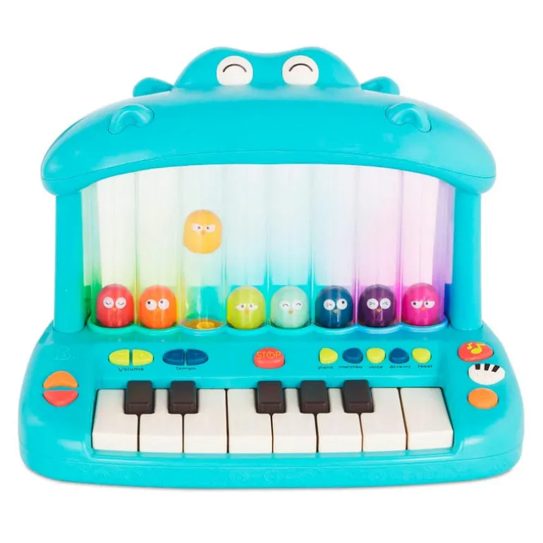 Piano Hipopótamo con Pajaritos Voladores
