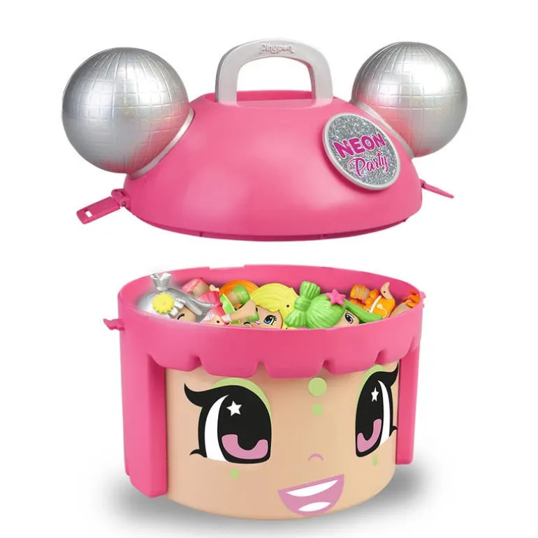 Pinypon Cabeza de Fiesta Neon con 2 Muñecas