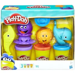 Play-Doh Set de Juegos Creaciones Marinas con 3 Animales, Accesorios y 5 Latas