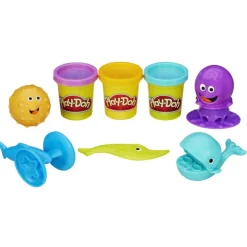 Play-Doh Set de Juegos Creaciones Marinas con 3 Animales, Accesorios y 5 Latas