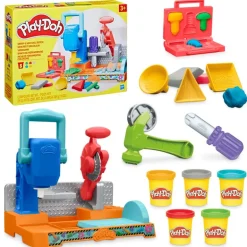 Play-Doh Set de Juegos Mesa de Trabajo con Herramientas con Accesorios y 5 Latas